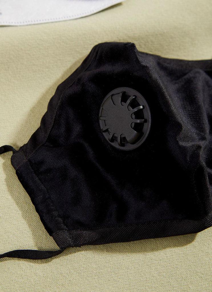 Peppermayo Bondi Air Co - Re-Usable Valve Mask With 2 Filters - Black