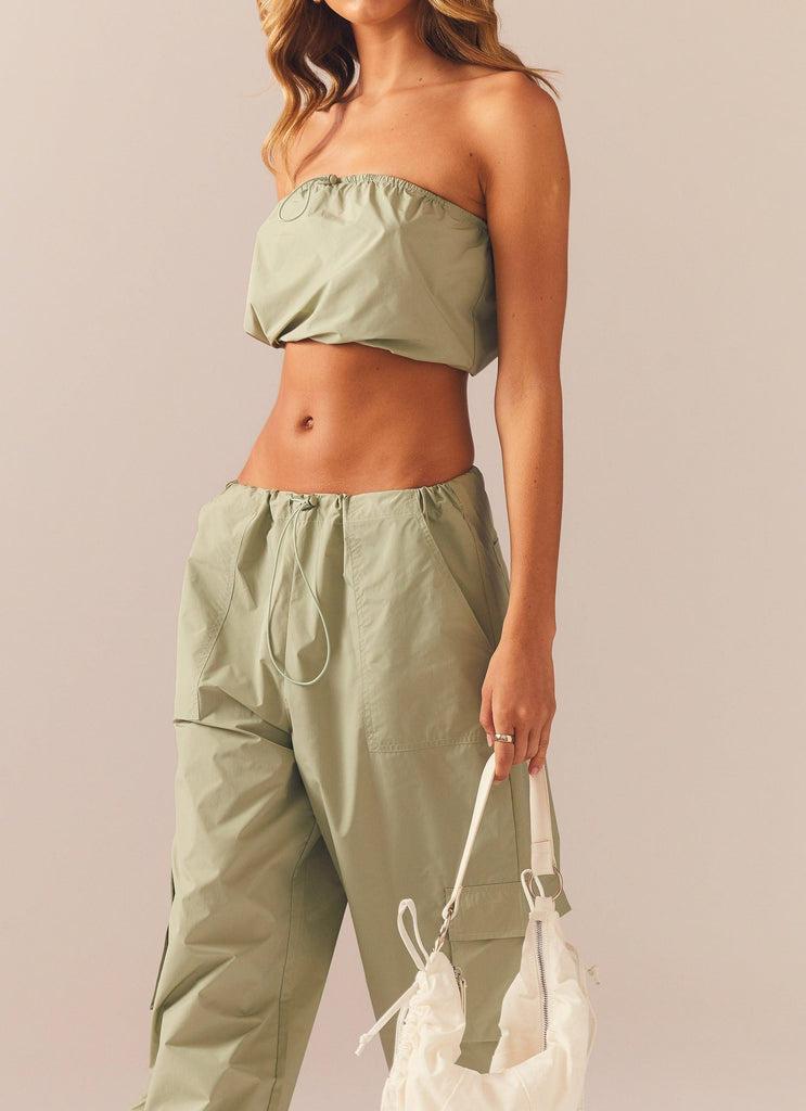Peppermayo Peppermayo Exclusive - Acid House Drawstring Top - Fern
