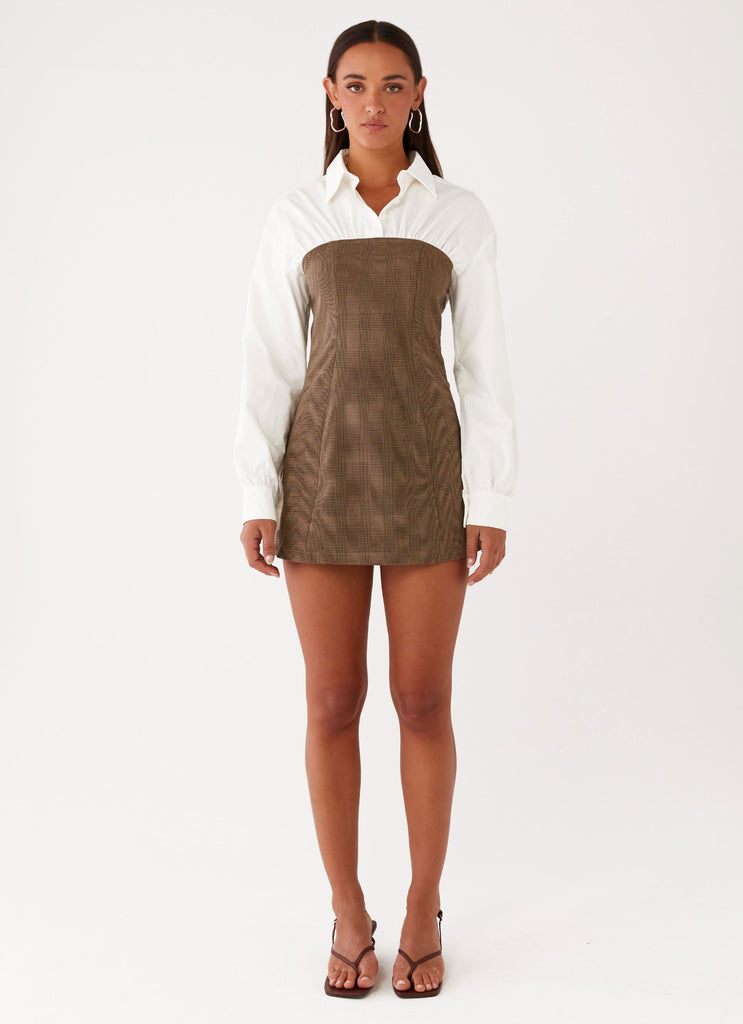 Peppermayo Peppermayo Exclusive - Adelaide Shirt Mini Dress - Brown