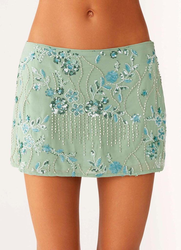 Peppermayo Peppermayo Exclusive - Adored By You Mini Skirt - Mint