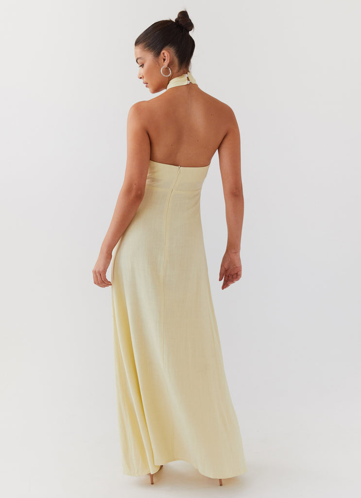 Peppermayo Peppermayo Exclusive - Adrienne Linen Maxi Dress - Lemon