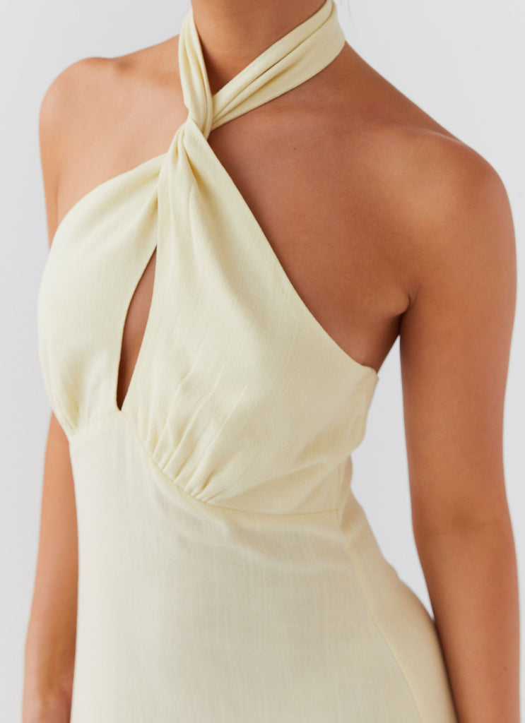 Peppermayo Peppermayo Exclusive - Adrienne Linen Maxi Dress - Lemon