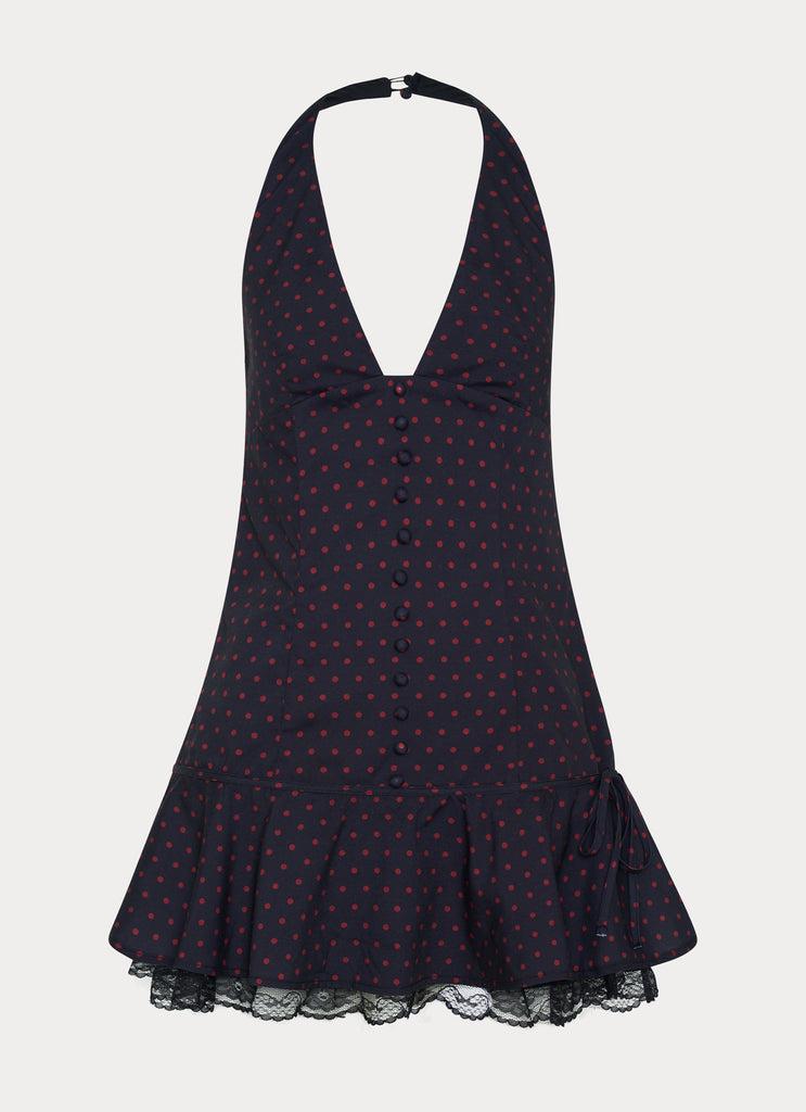 Peppermayo Peppermayo Exclusive - Aiden Mini Dress - Black Polka Dot