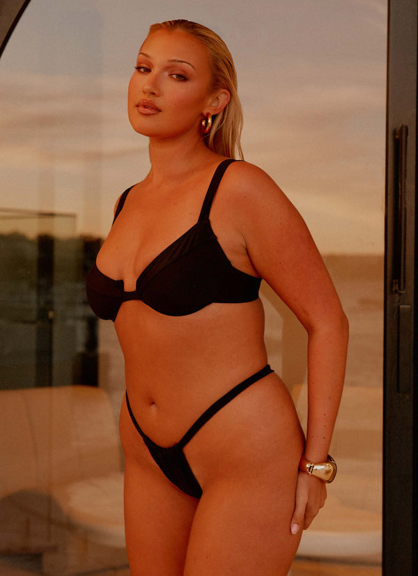 peppermayo Peppermayo Exclusive - Airlie Balconette Bikini Top - Black