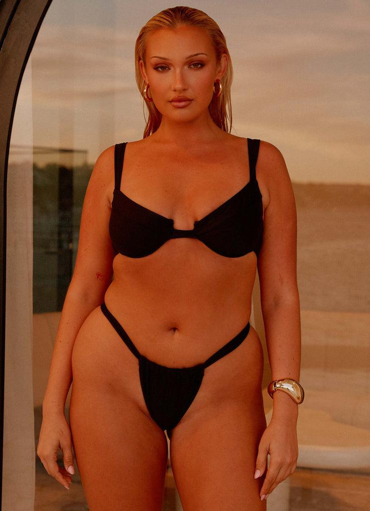Peppermayo Peppermayo Exclusive - Airlie Scrunch Bikini Bottoms - Black