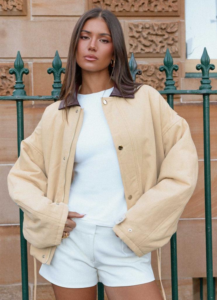 Peppermayo Peppermayo Exclusive - Airplane Mode Twill Blouson Jacket - Natural