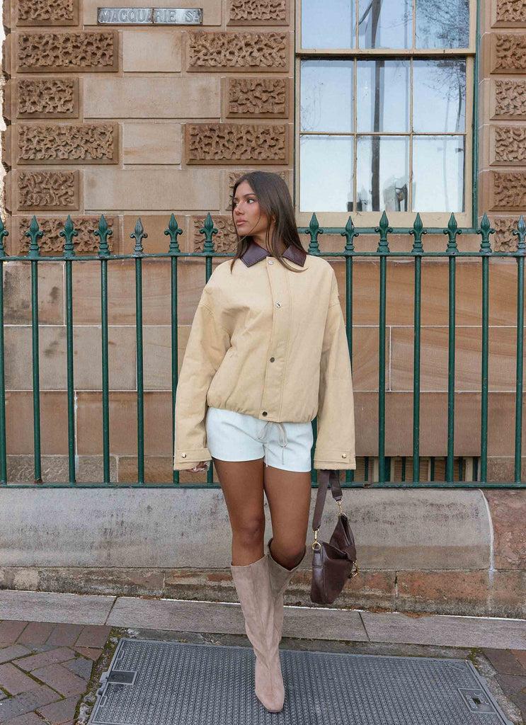 Peppermayo Peppermayo Exclusive - Airplane Mode Twill Blouson Jacket - Natural