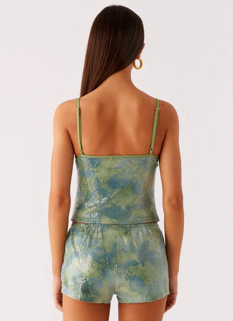 Peppermayo Peppermayo Exclusive - Ajean Sequin Cami Top - Lime Blood