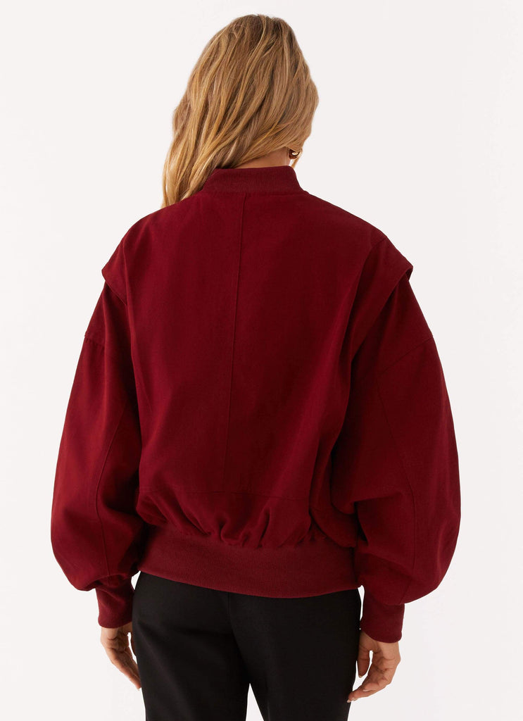Peppermayo Peppermayo Exclusive - Alabama Bomber Jacket - Red