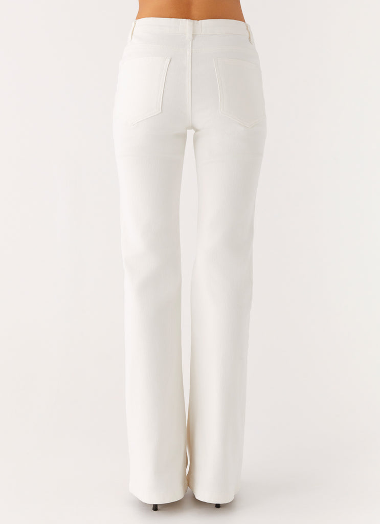 Peppermayo Peppermayo Exclusive - Aldo Bootleg Jeans - White