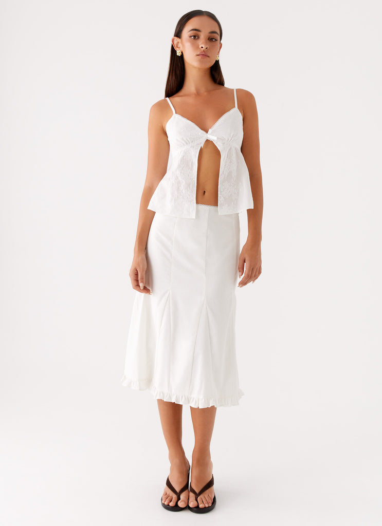 Peppermayo Peppermayo Exclusive - Alec Midi Skirt - White