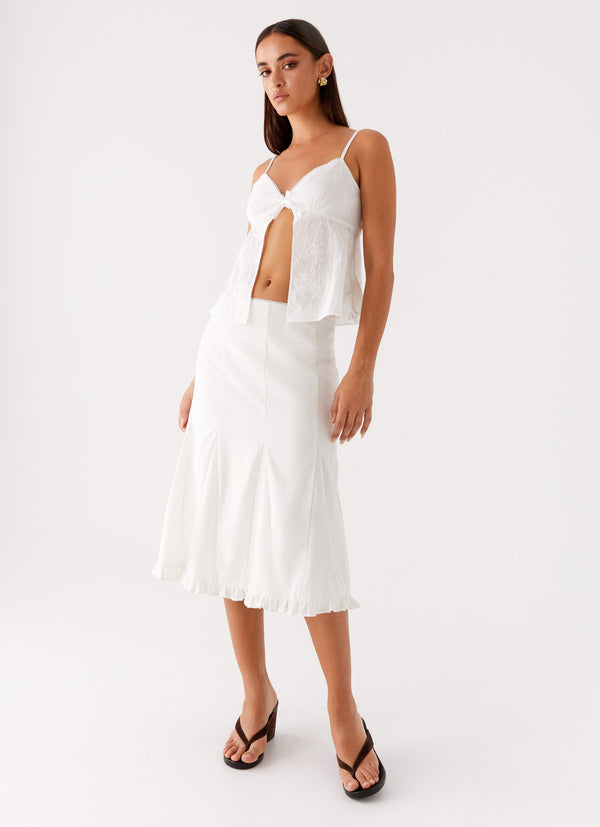 peppermayo Peppermayo Exclusive - Alec Midi Skirt - White