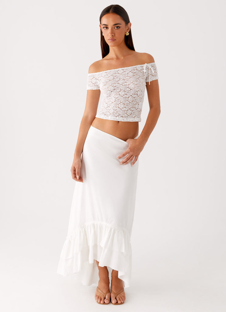Peppermayo Peppermayo Exclusive - Alessandra Maxi Skirt - White