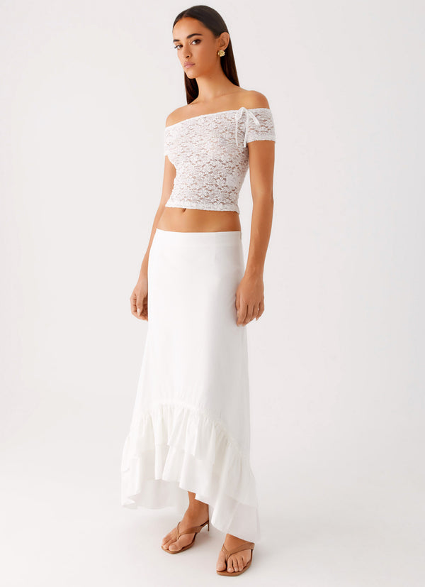 peppermayo Peppermayo Exclusive - Alessandra Maxi Skirt - White