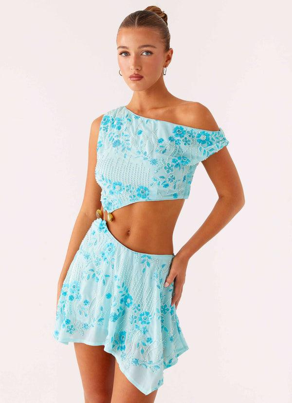 peppermayo Peppermayo Exclusive - Aletta Sequin Mini Dress - Blue