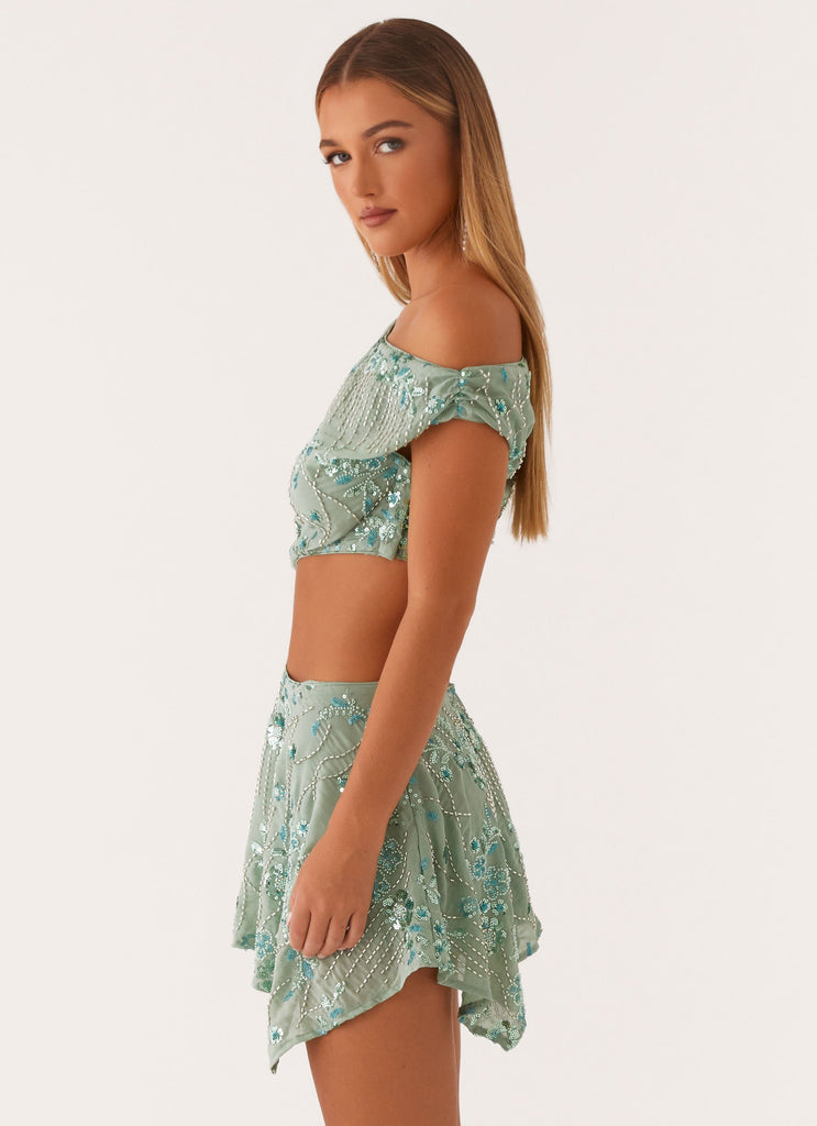 Peppermayo Peppermayo Exclusive - Aletta Sequin Mini Dress - Mint