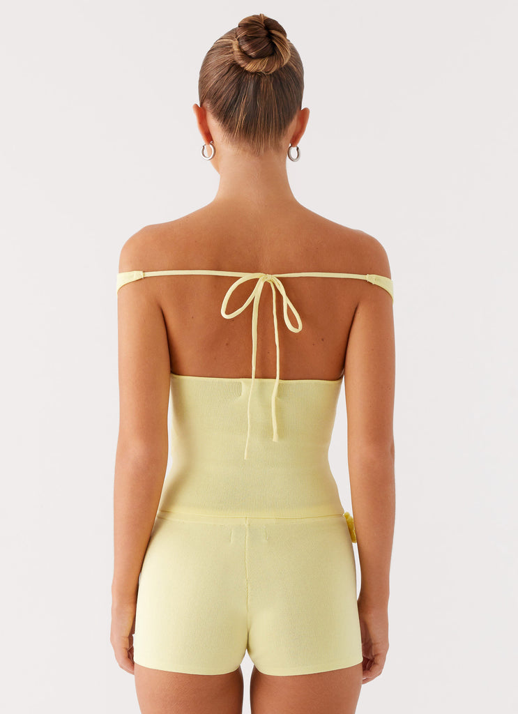 Peppermayo Peppermayo Exclusive - Aliah Knit Shorts - Yellow
