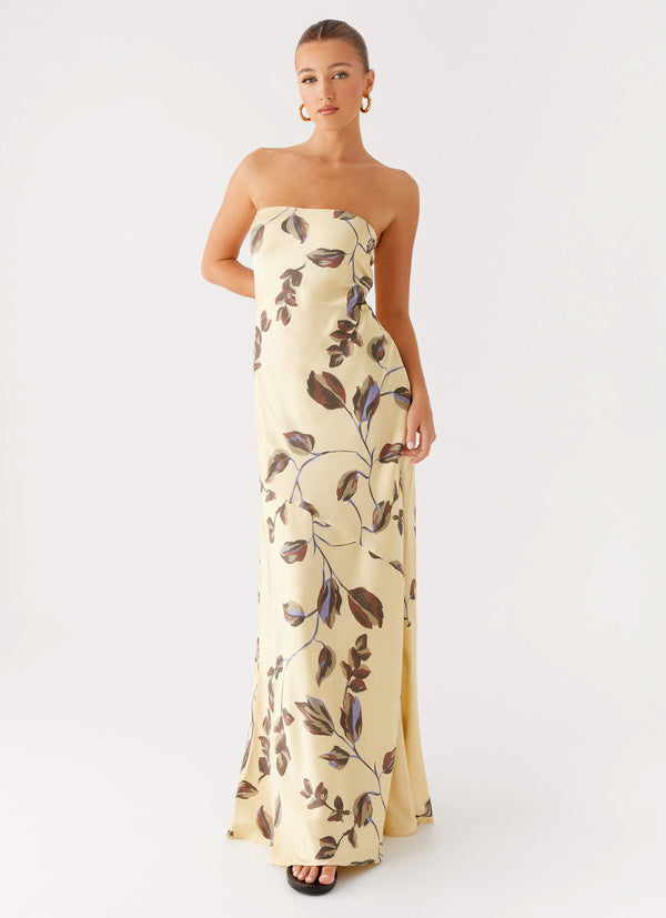peppermayo Peppermayo Exclusive - Alisa Strapless Maxi Dress - Buttercream Bliss