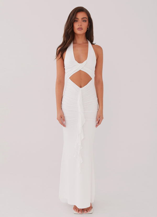 peppermayo Peppermayo Exclusive - Allanna Frill Maxi Dress - White