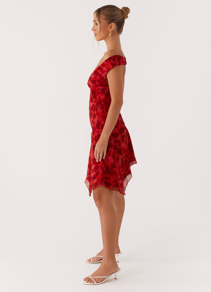 Peppermayo Peppermayo Exclusive - Alma Mini Dress - Deep Red Floral