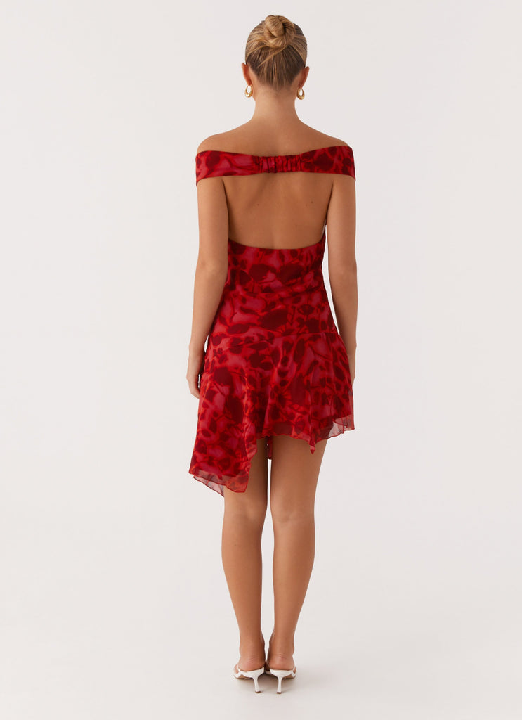Peppermayo Peppermayo Exclusive - Alma Mini Dress - Deep Red Floral