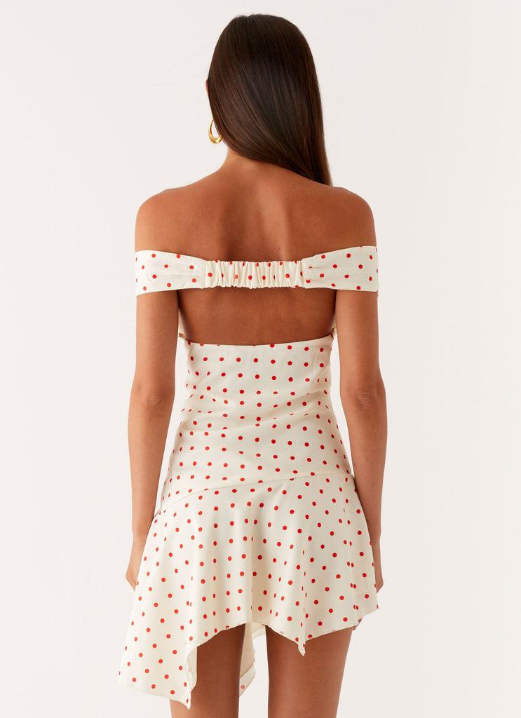 Peppermayo Peppermayo Exclusive - Alma Mini Dress - White Red Polka Dot