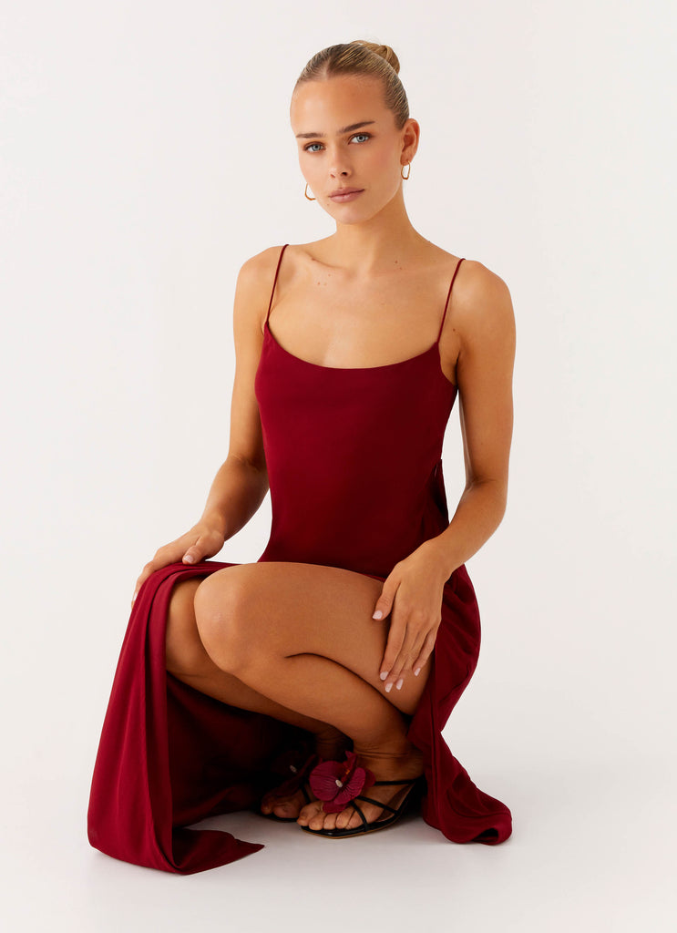 Peppermayo Peppermayo Exclusive - Alouette Maxi Dress - Burgundy