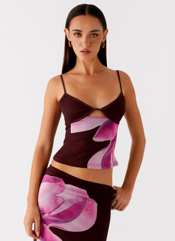 peppermayo Peppermayo Exclusive - Alpha Cut Out Top - Dark Chocolate