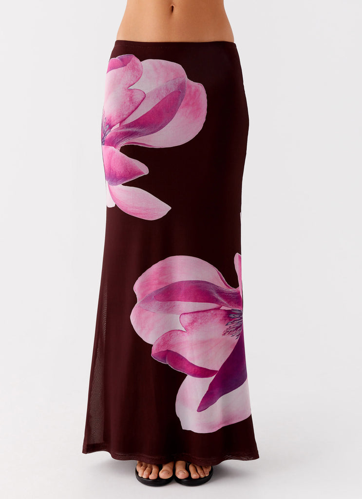 Peppermayo Peppermayo Exclusive - Alpha Maxi Skirt - Dark Chocolate