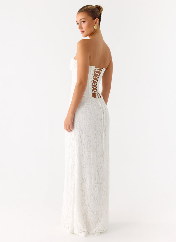 peppermayo Peppermayo Exclusive - Already Know Lace Maxi Dress - White
