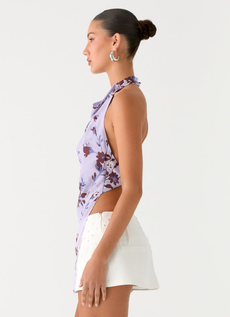 Peppermayo Peppermayo Exclusive - Altego Layered Backless Top - Antique Lilac Floral