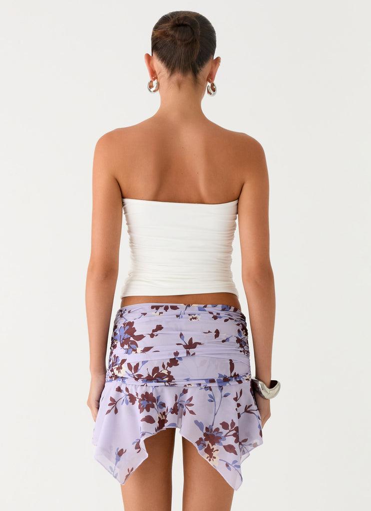 Peppermayo Peppermayo Exclusive - Altego Low Rise Hanky Mini Skirt - Antique Lilac Floral