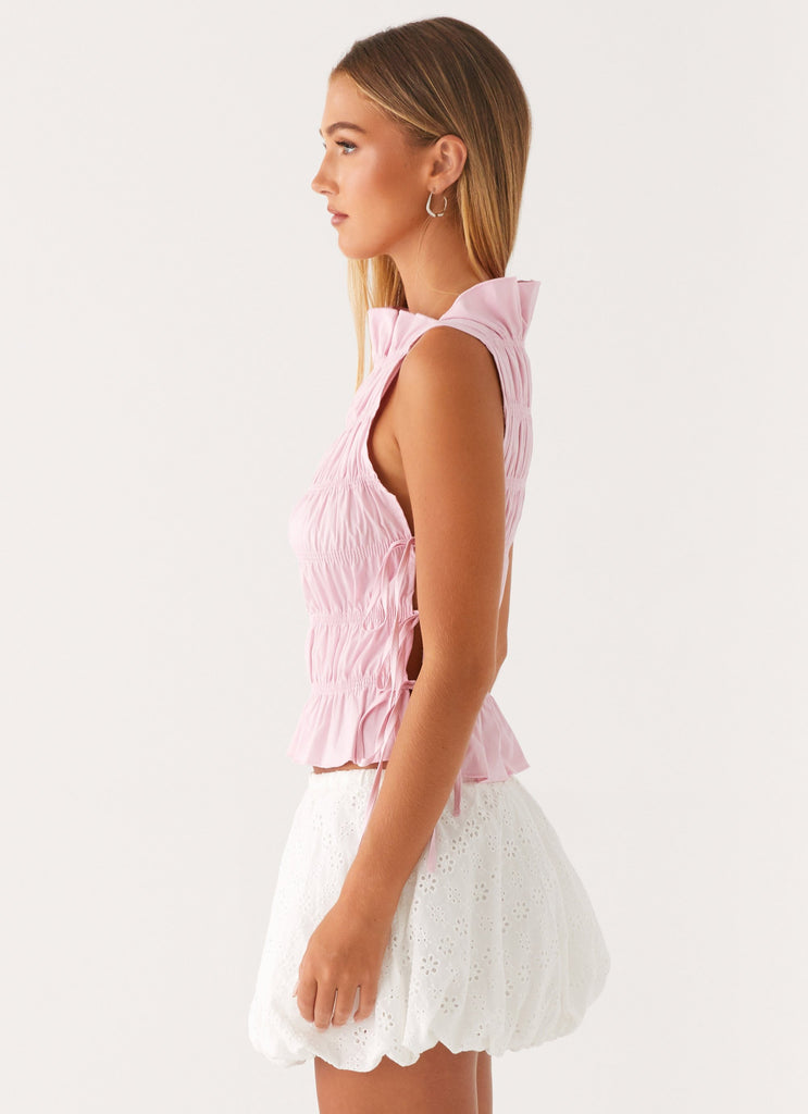 Peppermayo Peppermayo Exclusive - Alysa Shirred Top - Pink