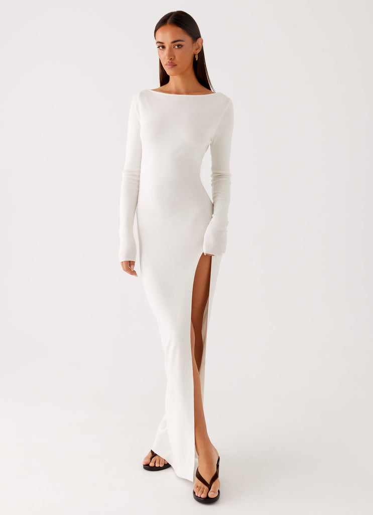 Peppermayo Peppermayo Exclusive - Amalfi Knit Maxi Dress - White