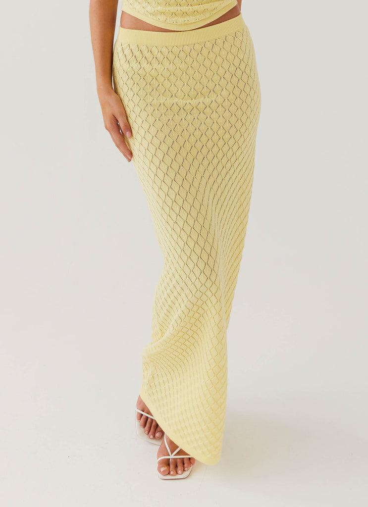 Peppermayo Peppermayo Exclusive - Amanza Knit Maxi Skirt - Lemon