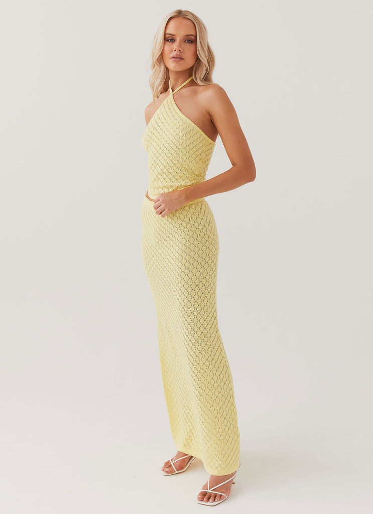 Peppermayo Peppermayo Exclusive - Amanza Knit Maxi Skirt - Lemon