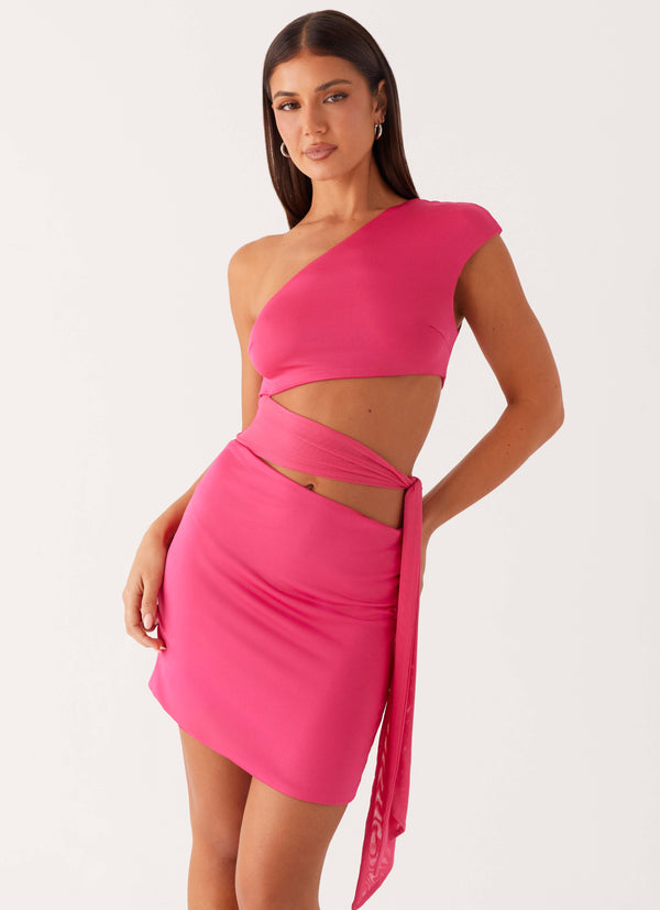 peppermayo Peppermayo Exclusive - Amara Mini Dress - Hot Pink