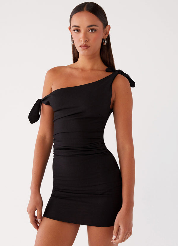 peppermayo Peppermayo Exclusive - Amazonia Linen Mini Dress - Black