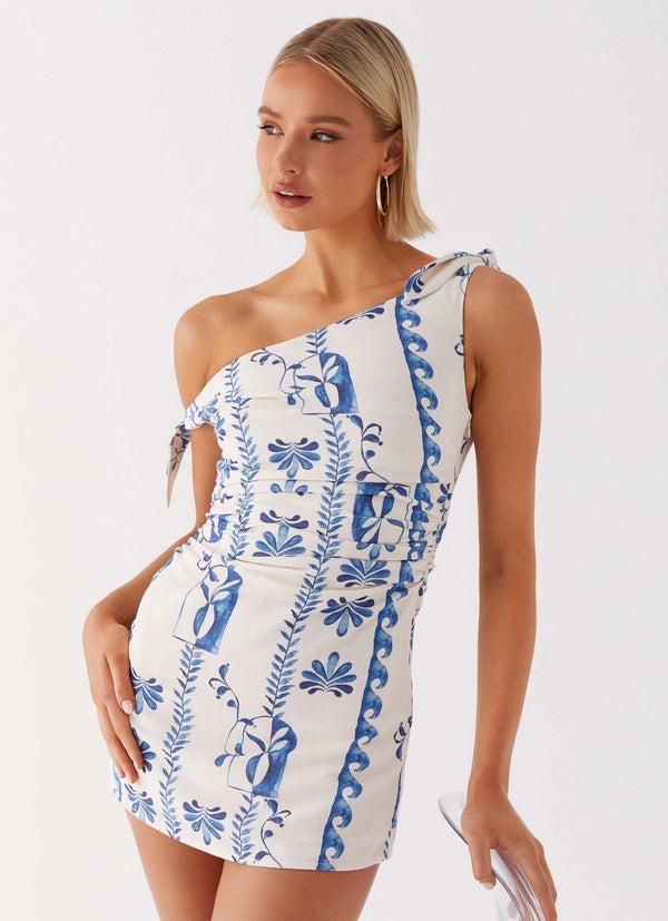 peppermayo Peppermayo Exclusive - Amazonia Linen Mini Dress - Floral Wave