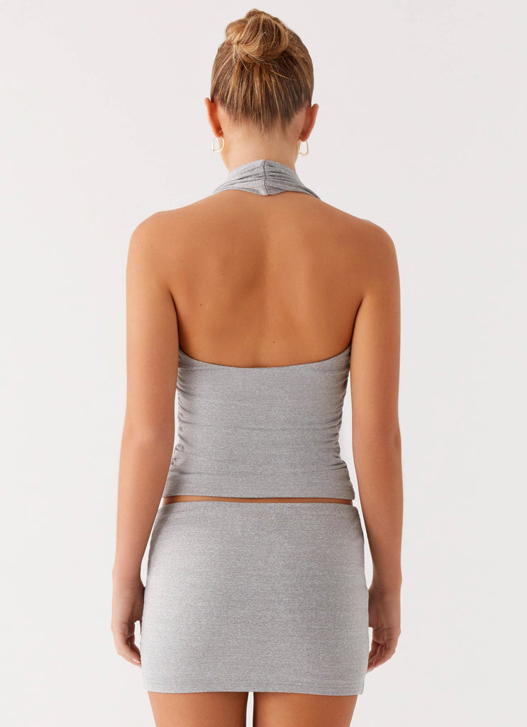 Peppermayo Peppermayo Exclusive - Amia Mini Skirt - Grey Marle