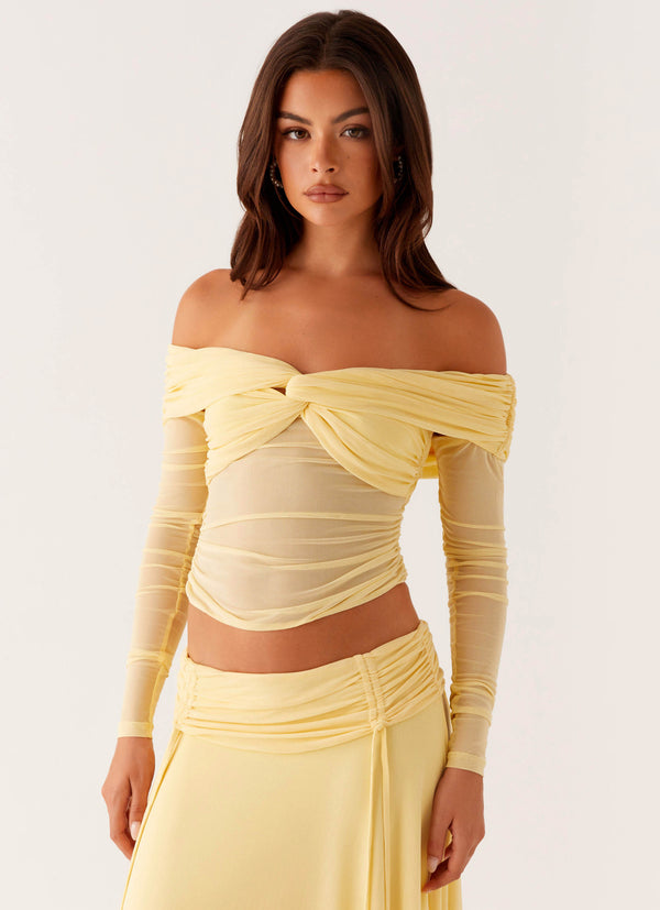 peppermayo Peppermayo Exclusive - Amryn Long Sleeve Top - Yellow