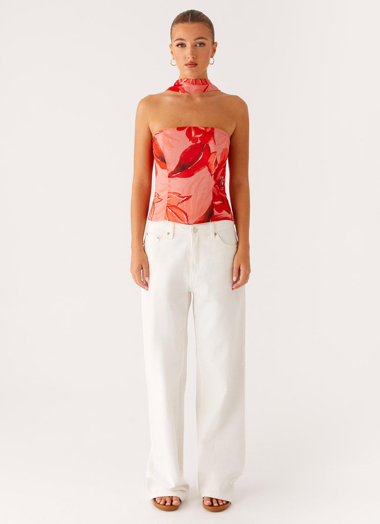 Peppermayo Peppermayo Exclusive - Anais Scarf Top - Sicily Sunset Print