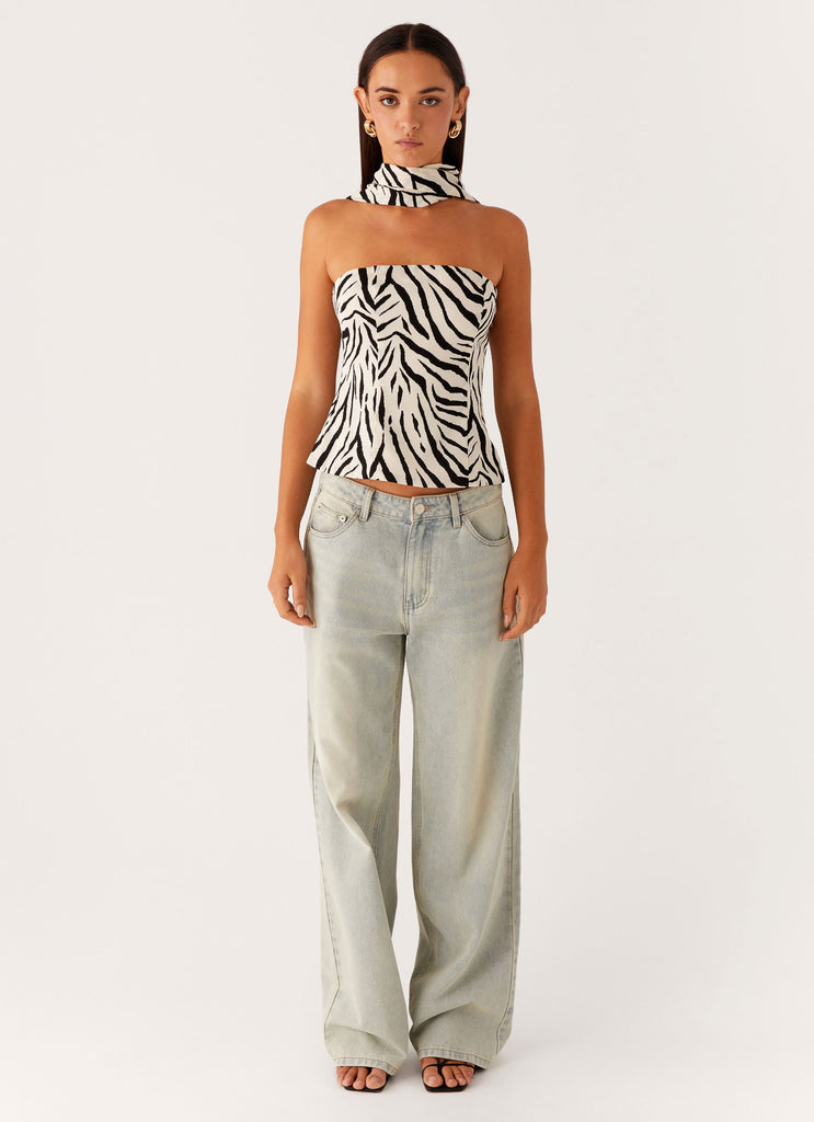 Peppermayo Peppermayo Exclusive - Anais Scraf Top - Zebra