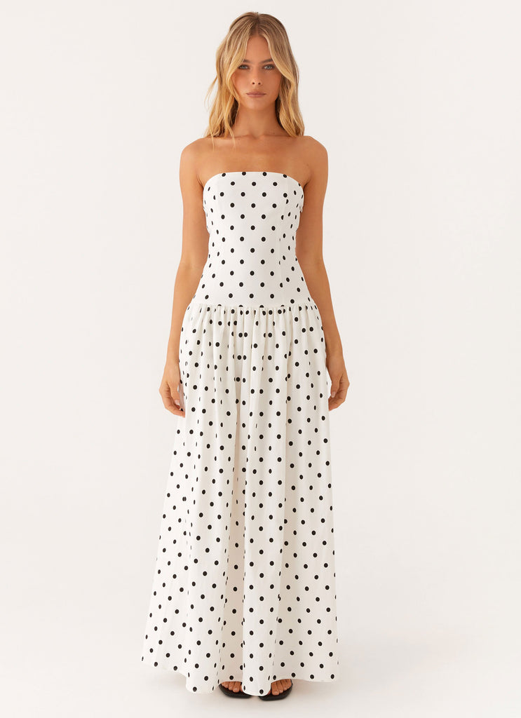 Peppermayo Peppermayo Exclusive - Andorra Maxi Dress - White Polkadot