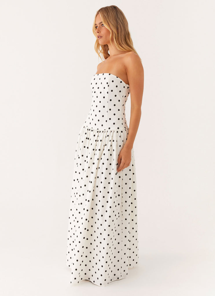 Peppermayo Peppermayo Exclusive - Andorra Maxi Dress - White Polkadot