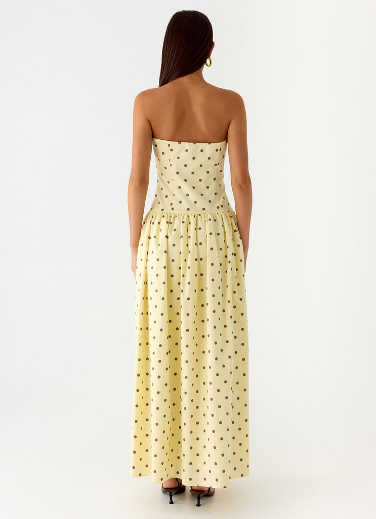 Peppermayo Peppermayo Exclusive - Andorra Maxi Dress - Yellow Polkadot