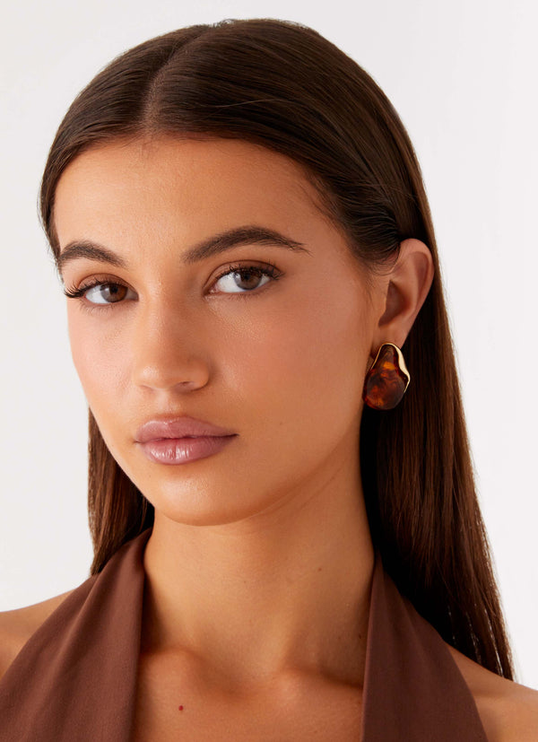 peppermayo Peppermayo Exclusive - Andra Earrings - Tort