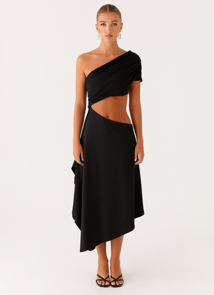Peppermayo Peppermayo Exclusive - Angelina Asym Midi Dress - Black