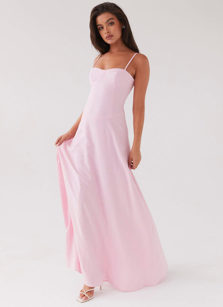 Peppermayo Peppermayo Exclusive - Angelina Linen Maxi Dress - Pink Petal