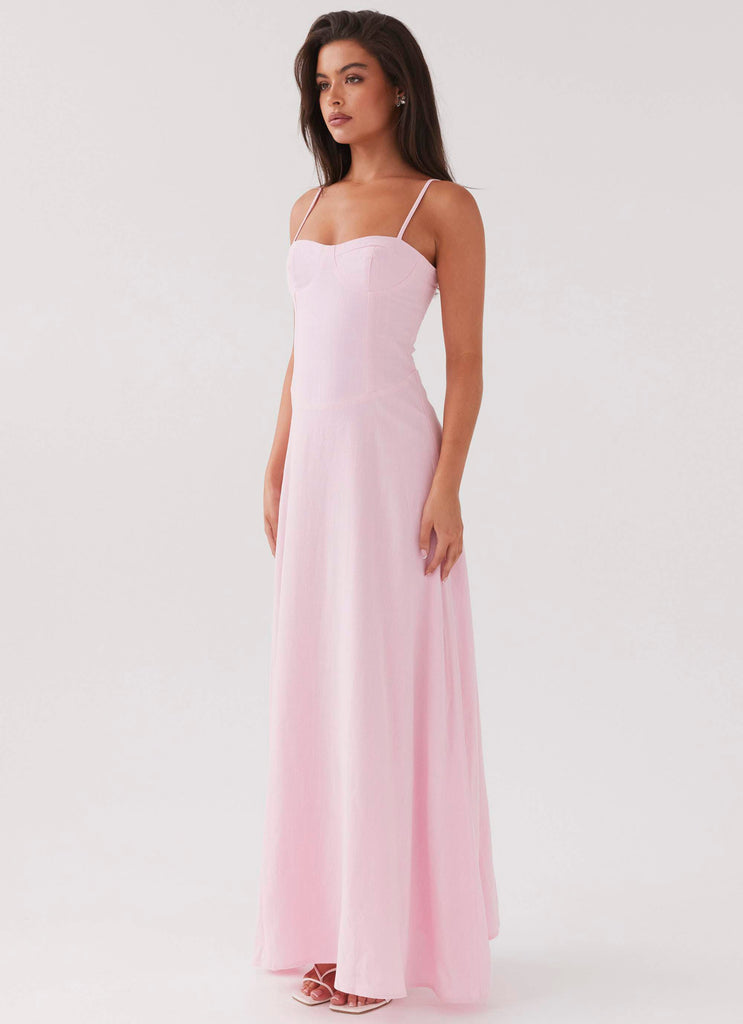 Peppermayo Peppermayo Exclusive - Angelina Linen Maxi Dress - Pink Petal